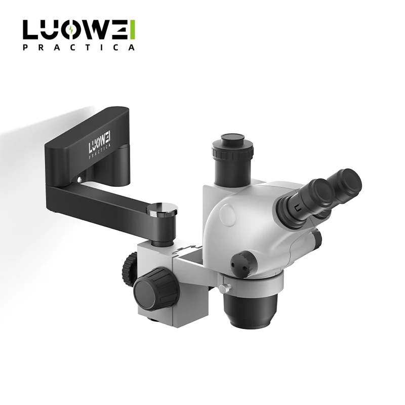 LUOWEI WCI3 6.5-65X Microscope Wall Mount Swing Arm High-definition continuous zoom microscope Fingerprint flying wire Phone PCB