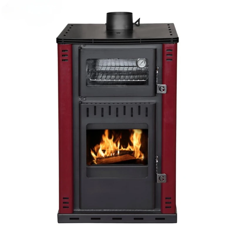 28,6 kW  Quality Wood Burning Stove with Oven-Water Jacket | 76,6% Efficiency Beige