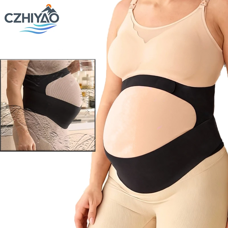 

CZHIYAO Adjustable Maternity Belly Band, Invisible Prenatal Waist Support Protector for Pregnant Women,Abdomen Back Support Belt
