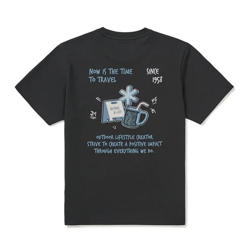 2025 Summer New Snow Peak Summer New Print Outdoor Camping Leisure Short-sleeved T-shirt  Leisure Vacation Unisex