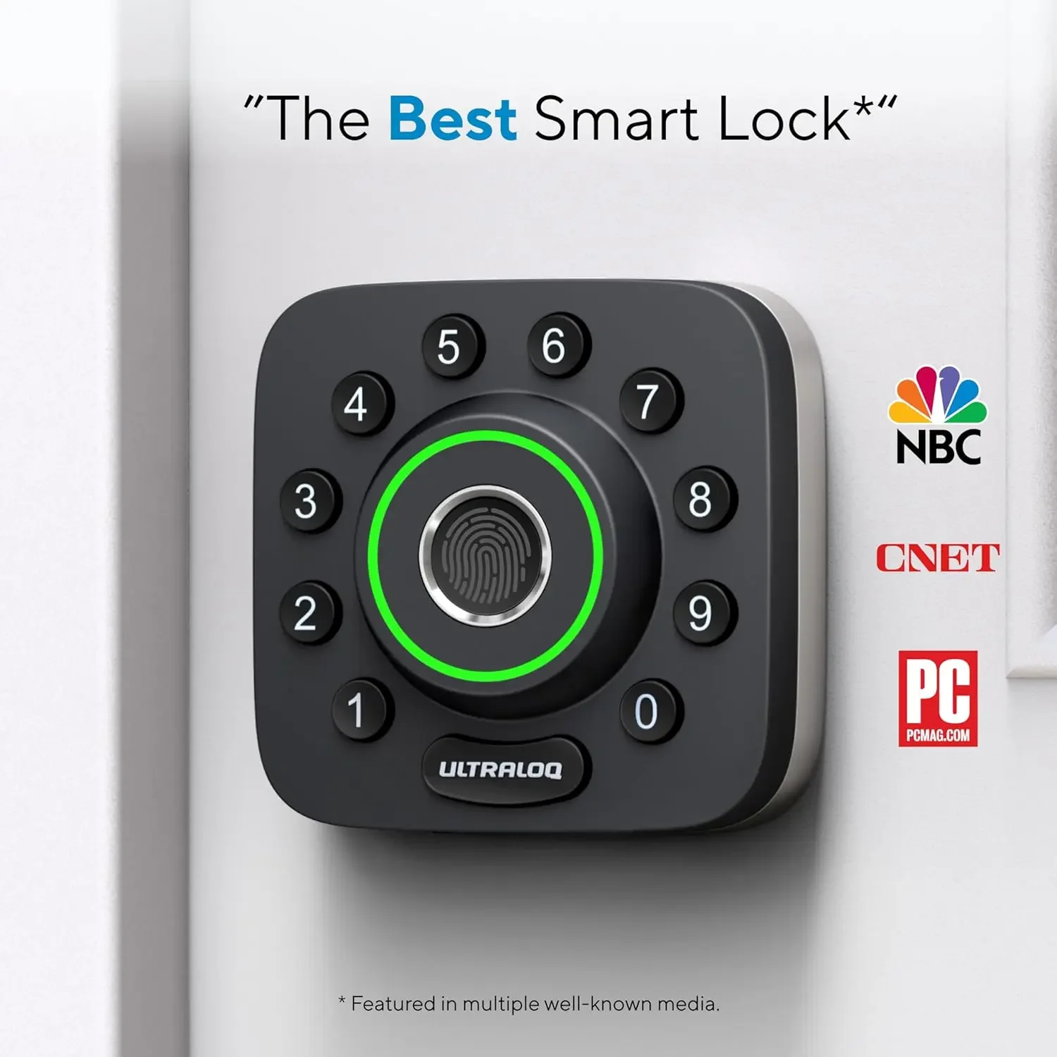 Smart Lock U-Bolt Pro - Fingerprint Smart Door Lock  Biometric Keypad Deadbolt Front Door Lock, App Control