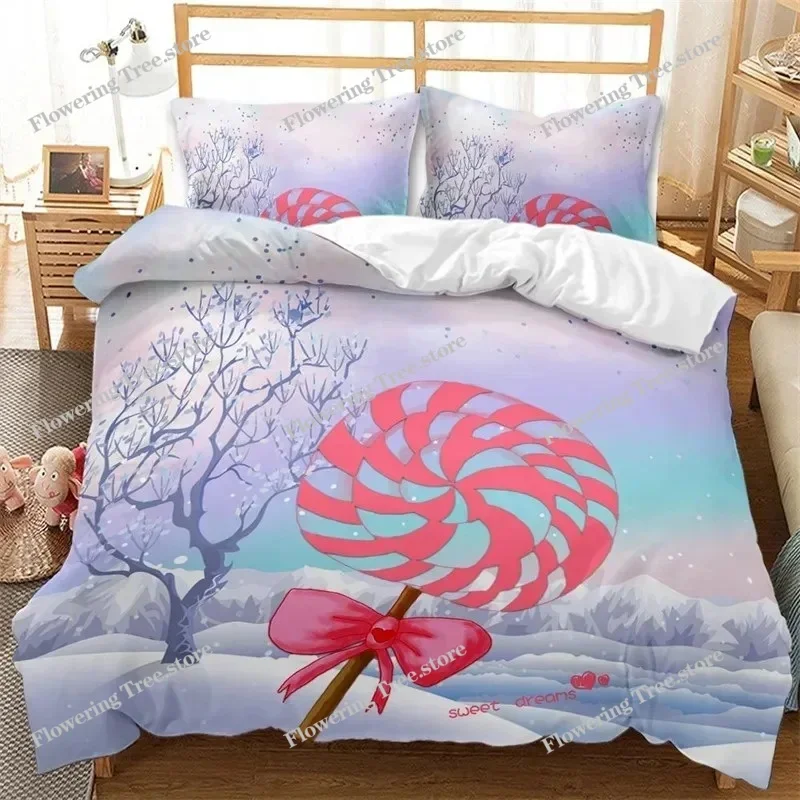British Style Duvet Cover Set Cartoon Small Fresh I Love Paris Bedding Set For Kid Teen Polyester Paris Street Scene Quilt Cover
