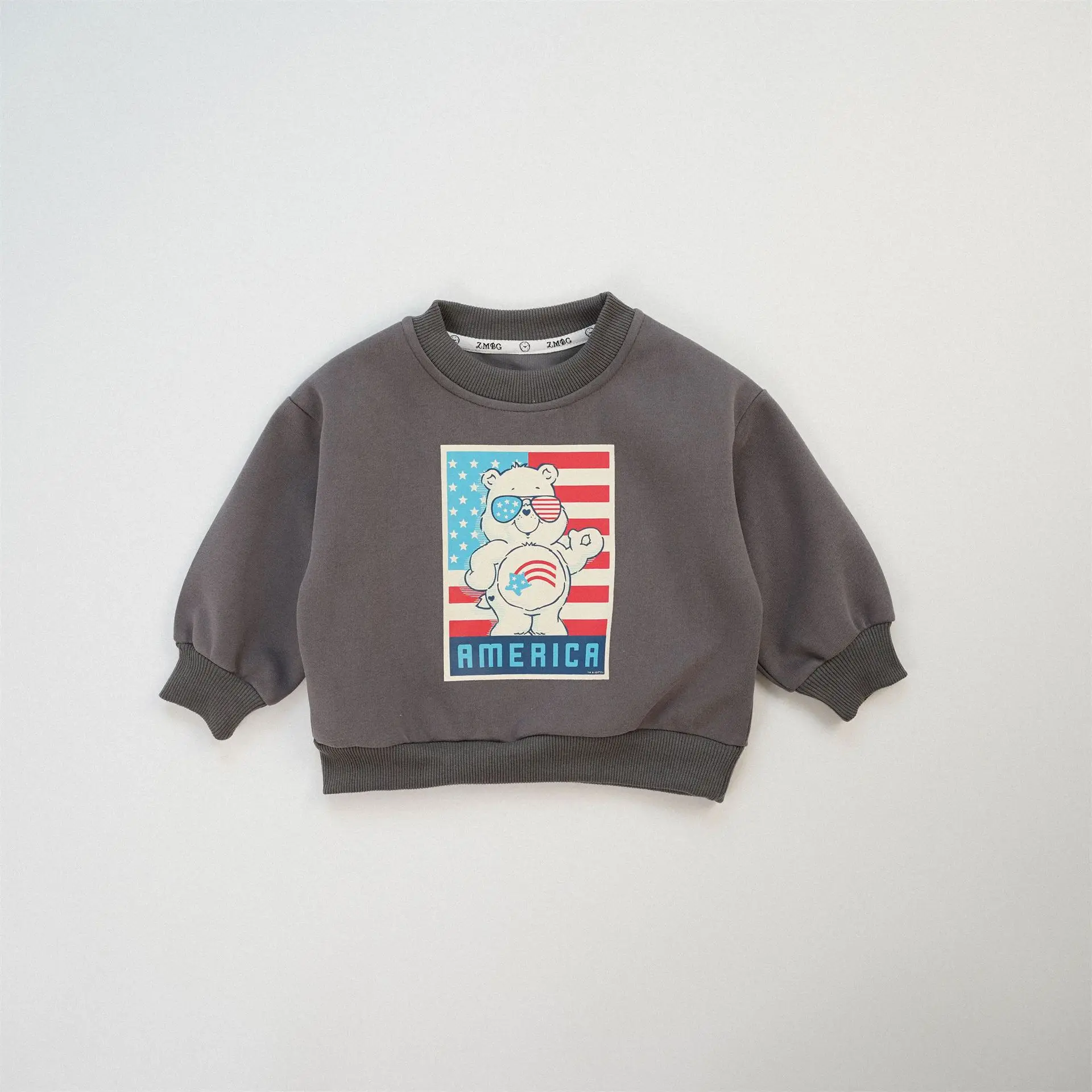 2024 Autumn New Children Long Sleeve Sweatshirt Cute Cartoon Print Boys Girls Pullover Cotton Baby Casual Sweatshirt Clothes