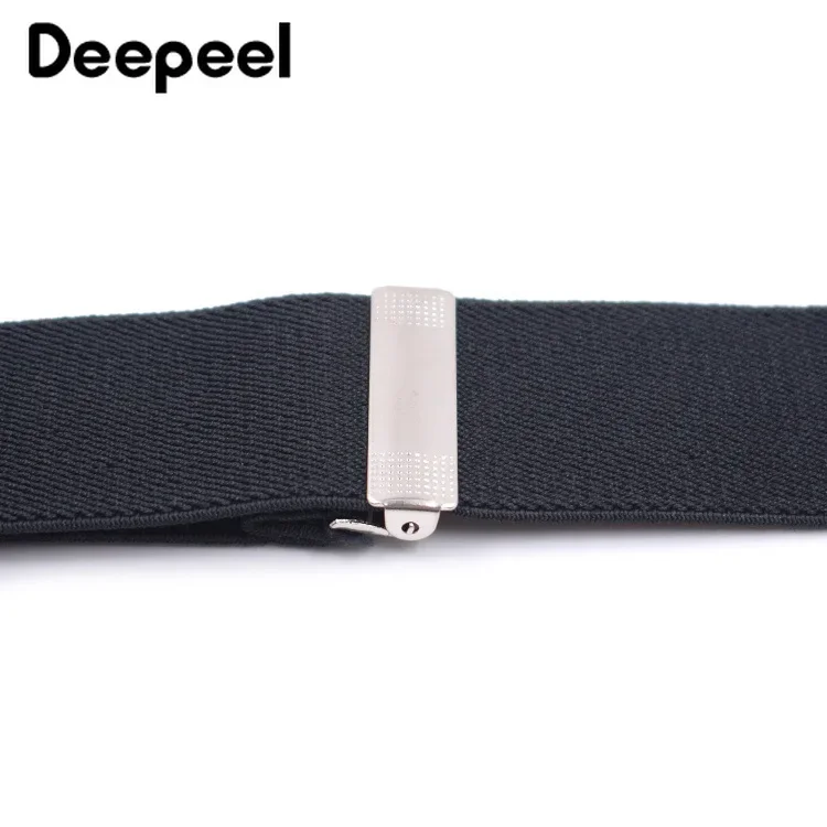 Deeppeel – bretelles en jean pour hommes, 3 Clips en métal, longueur réglable, élastique, 1 pièce, 3,5x120cm