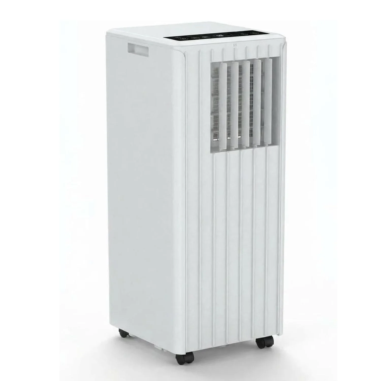 

Портативный кондиционер 8000 BTU 3-в-1 (охлаждение/осушитель/вентилятор) для помещений до 32,5 м², с 24-часовым таймером и пультом ДУ, комплектом для установки на окно и колесами