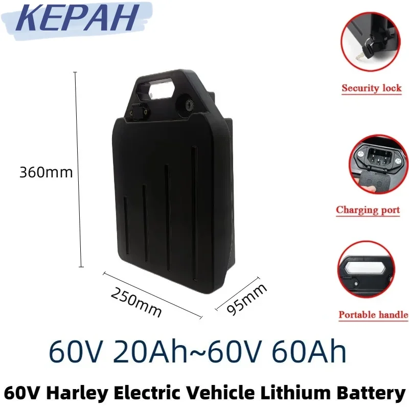 Electric Car Lithium Battery Waterproof 18650 Battery 60V 20AH-60AH  for Two Wheel Foldable Citycoco Electric Scooter Bicycle