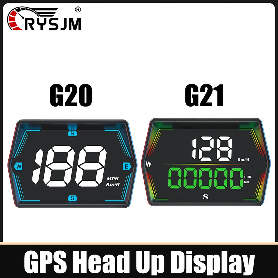 G20 G21 GPS 자동차 헤드업 디스플레이 스마트 차량 속도 HUD 미터 자동 게이지 과속 경보 나침반 자동차 전자 액세서리