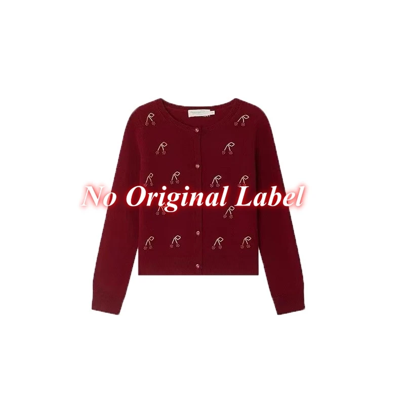 

Kids Sweater 2025 Autumn/Winter New BP Girls' Bow Long Sleeve Coat Cardigan Sweater