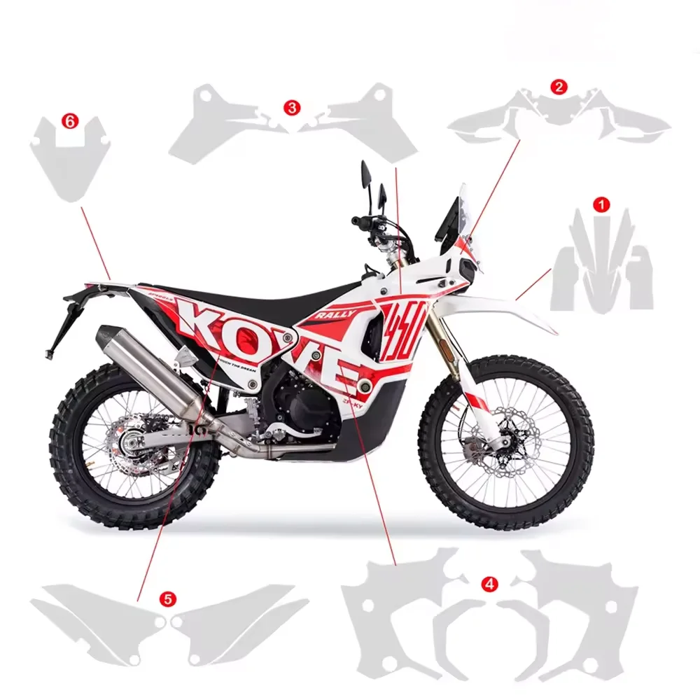 2022-2025 450 Rally Motorcycle TPU Invisible Paint Protection Film FOR KOVE 450 RALLY Anti-Scratch Self-healing Protective Film