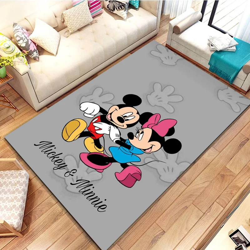 Disney Mickey Minnie 3D Printing Large Area Rugs Carpets for Home Living Room Bedroom Sofa Doormat Kids Floor Mat Gift Potdemiel