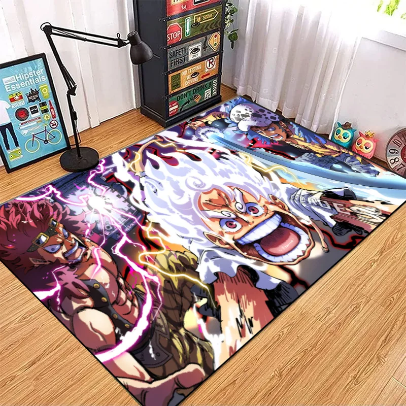 Anime Luffy Pirates Pattern Home Indoor Rug Living Room Kitchen Large Area Decoration Floor Mat Bedroom Creative Crawling Carpet