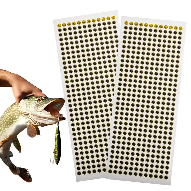 Fishing Lure Eyes 500X Artificial Fishing Lure Sticker Eyes 6mm Fake Fishing Eyes Assortment for Freshwater or Saltwater