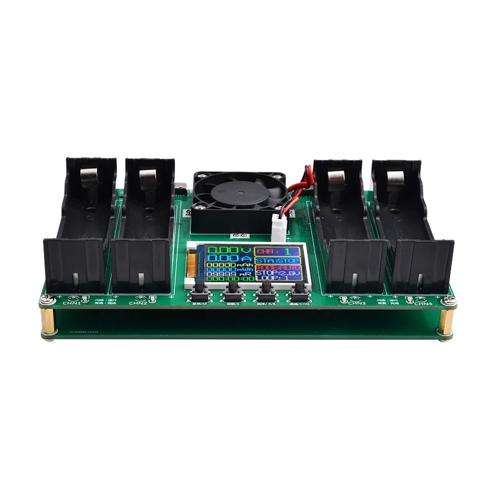 Tester per batterie 18650, display LCD a colori, 4 canali, infrarossi