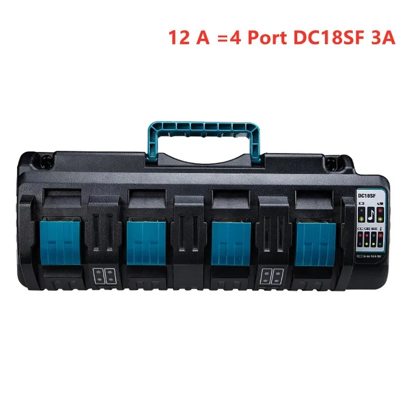 Hot DC18SF Fast Optimized Charger 4-Port For Makita 14.4V 18V Li-ion 3A Output Charger For BL1830,BL1430,DC18RD with USB port