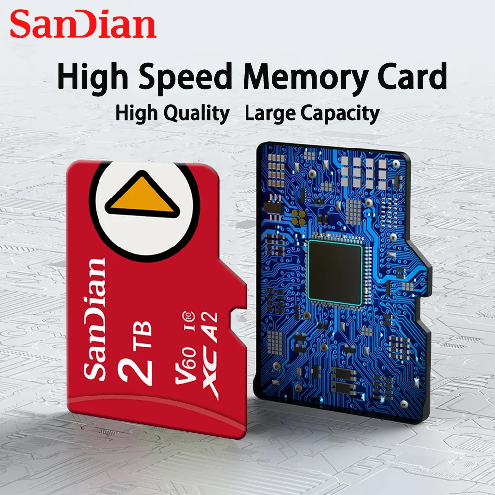 New 2TB Memory Card 256GB 128GB 512GB Micro TF SD Card High Speed Class10 64GB SD Card 100MB/s TF Card Original Sd Memorycard