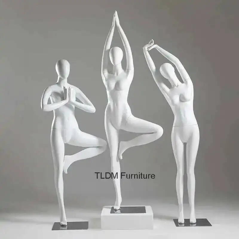 

Body Clothing for Full Clothing Exercise Display Rack Mannequins Store Female Model Female Women's Clothing Yoga with Metal Base