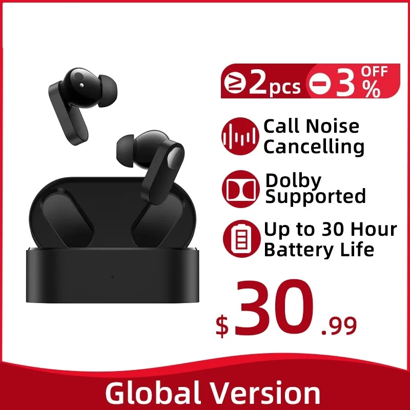 To Global Version Buds N Nord TWS Earphone Bluetooth 5.2 Dual AI Noise Cancelling Wireless Headphone IP55 For Oneplus 10Pro