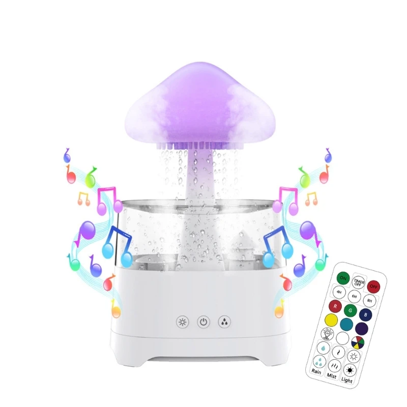 Multifunctional Mist Air Humidifier Small Size Mushroom Shaped Room Humidifier with Night Lamp Cute Mist Humidifiers