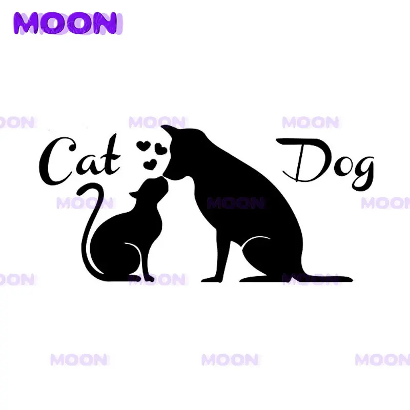 

Love Friendship Between Dogs and Cats Vinyl Car Sticker Decals Suitable for Car Bumper Window Decoration