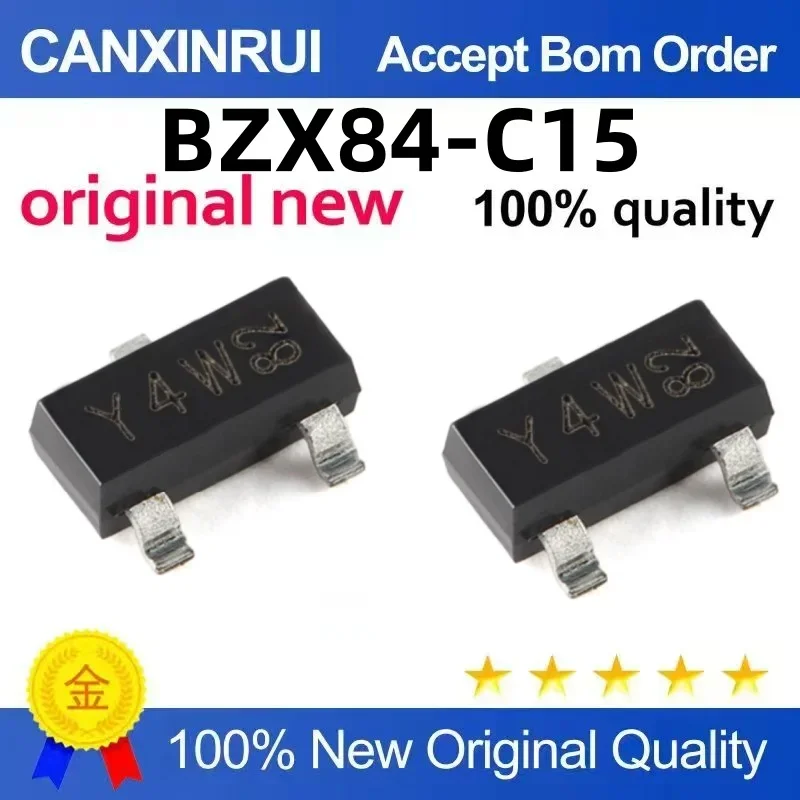 

(5-100 pieces) In stock BZX84-C15 SOT23 silk screen Y4W