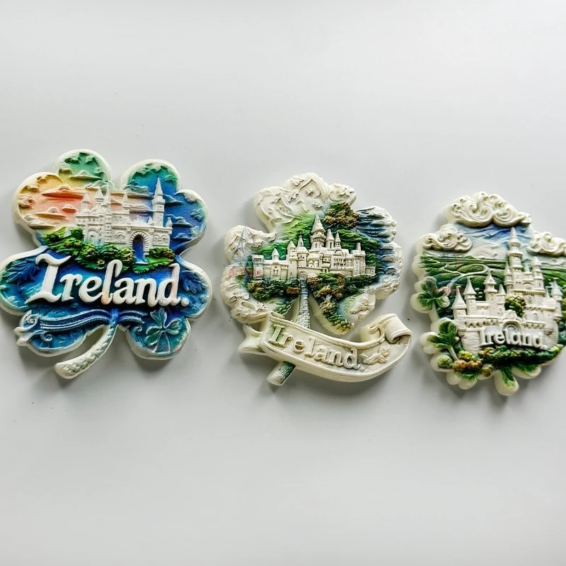 Irish Refrigerator Sticker Clover Magnetic Sticker Home Decoration High Beauty Instagram Style Kitchen Souvenir Gift