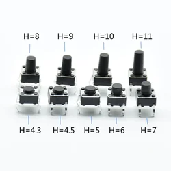 20pcs 6x6mm 6*6*4.5mm/5/6/7/8/9/10/11/12/13/14/15/16/17/18/19 4pin Panel PCB Momentary Tactile Tact Mini Push Button Switch DIP