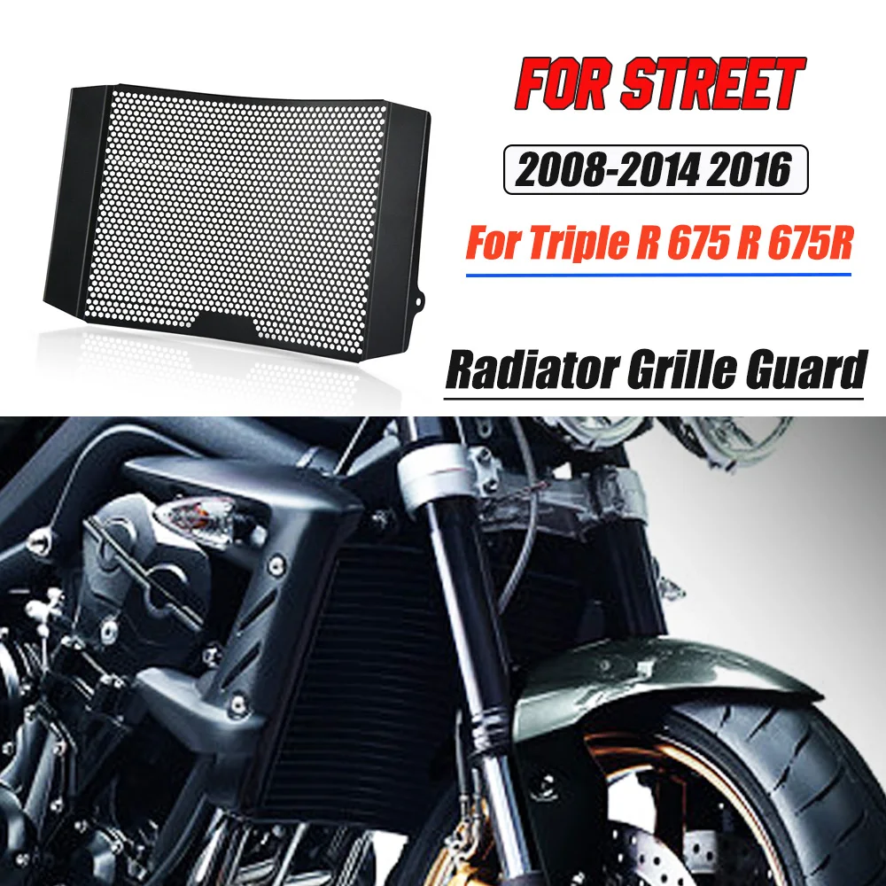 

Motocycle Radiator Grille Cover Water Tank Guard Protection For Street Triple R 675 R 675R 2008 2009 2010 2011 2012 2013 - 2016