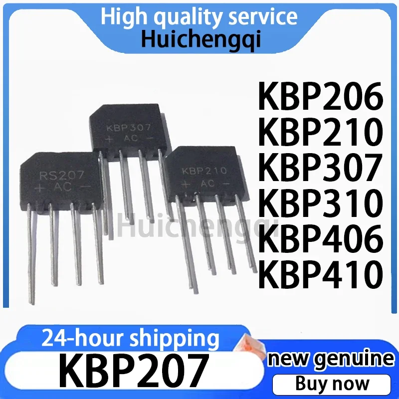 10PCS KBP206 KBP210 KBP307 KBP310 KBP406 KBP410 Rectifier Bridge Stack Flat Bridge