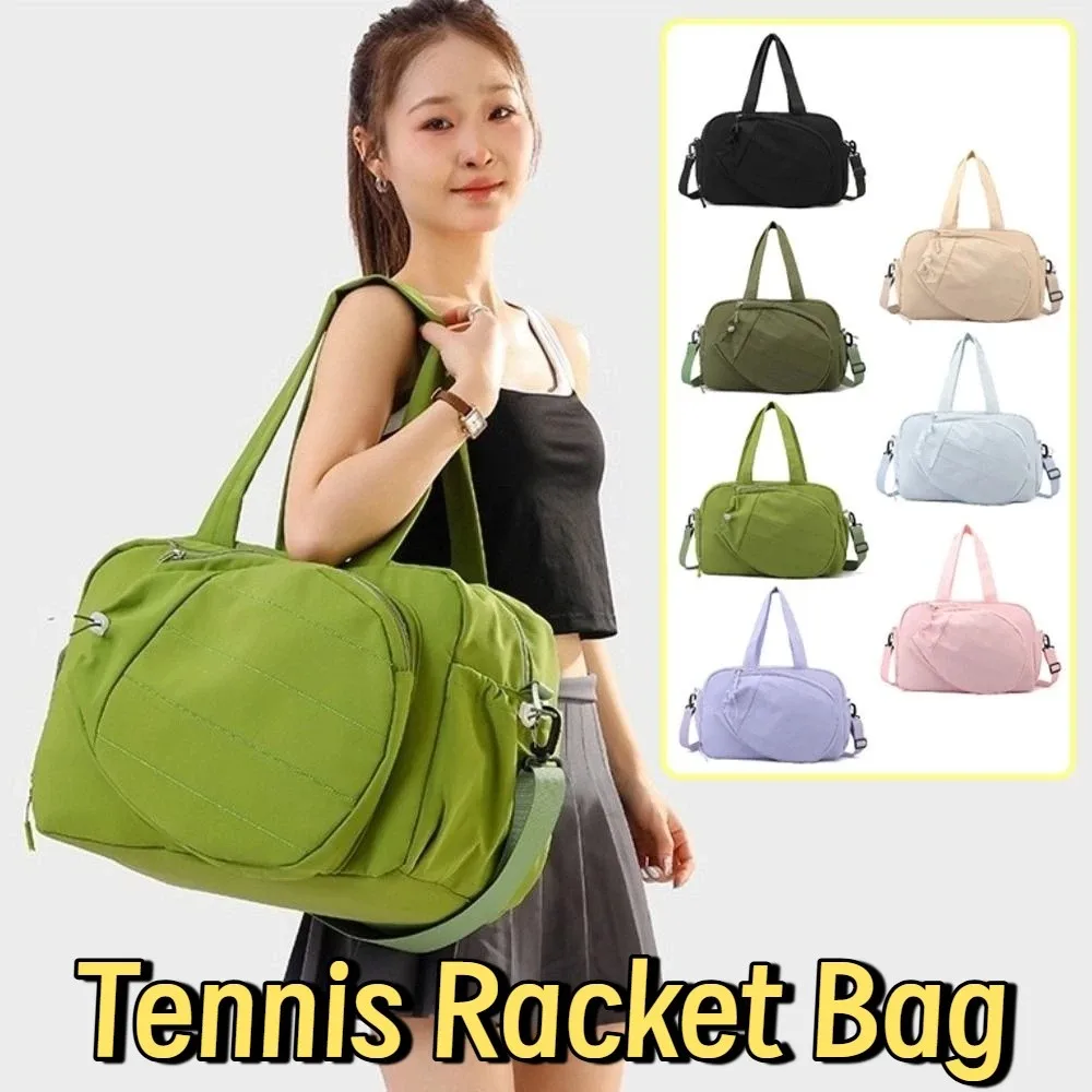 Large Capacity Tennis Racket Bag Waterproof Multi-functional Tennis Crossbody Bag with Shoe Compartment Adjustable