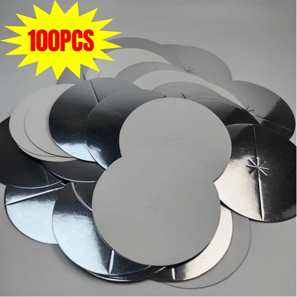 

100 шт., серебряный защитный диск для свечей для ухода за ушами, защитные приспособления для свечей из пчелиного воска, защитный диск для ушей, поднос для свечей, личный уход за ушами