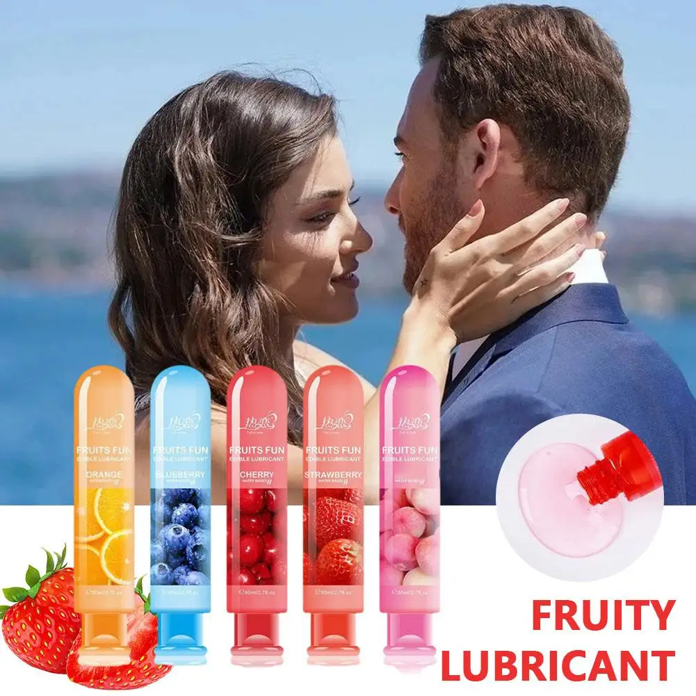 Edible Lubricant Strawberry Fruit Flavor Lubricant Lube Water Based Lubricant For Oral Sex Anal Sex Vagina Sex Masturbation W8Q3