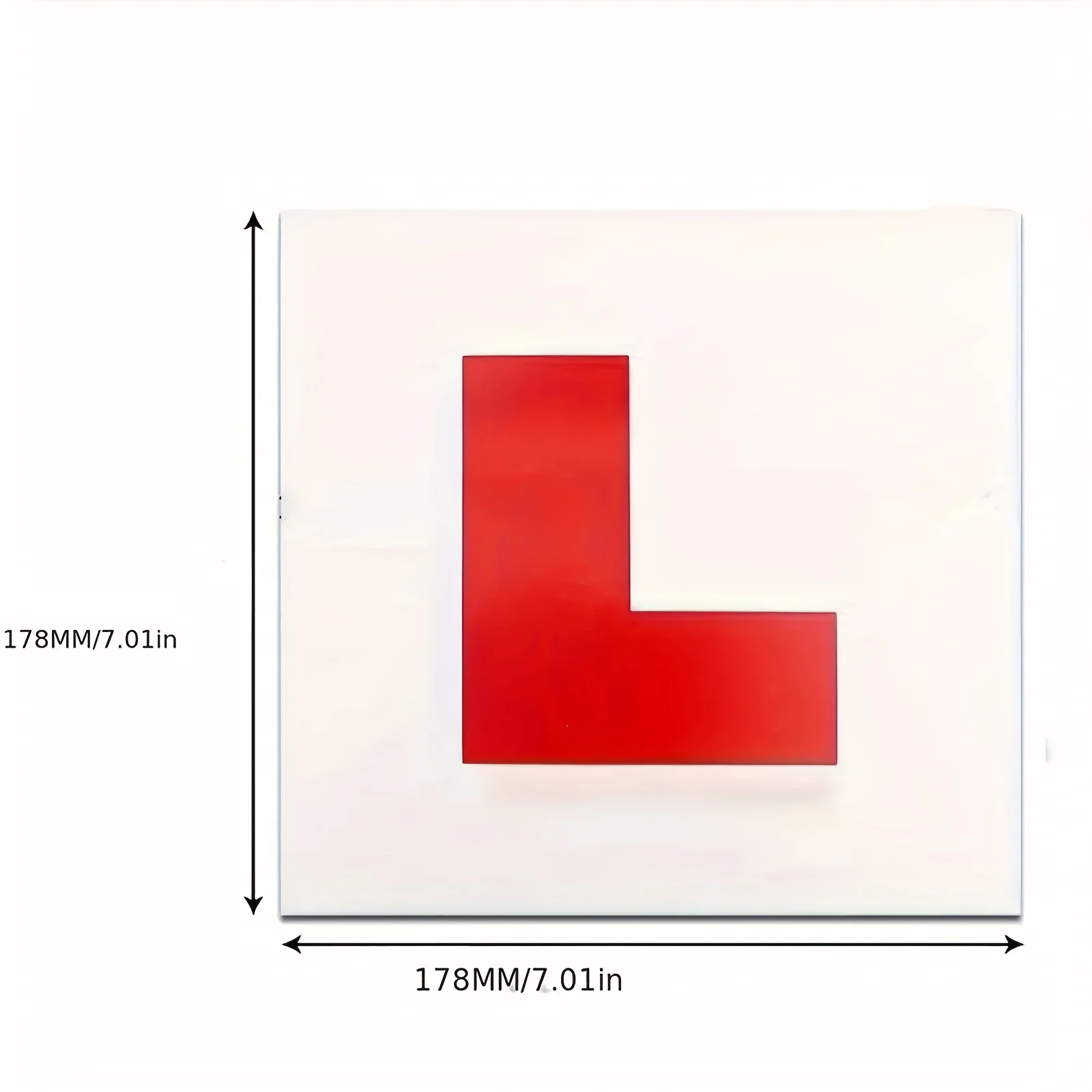 2pcs Magnetic L-Plate for New Drivers, Magnetic Plate, Durable & Visible - No Scratch on Vehicle Paint for UK Vehicles