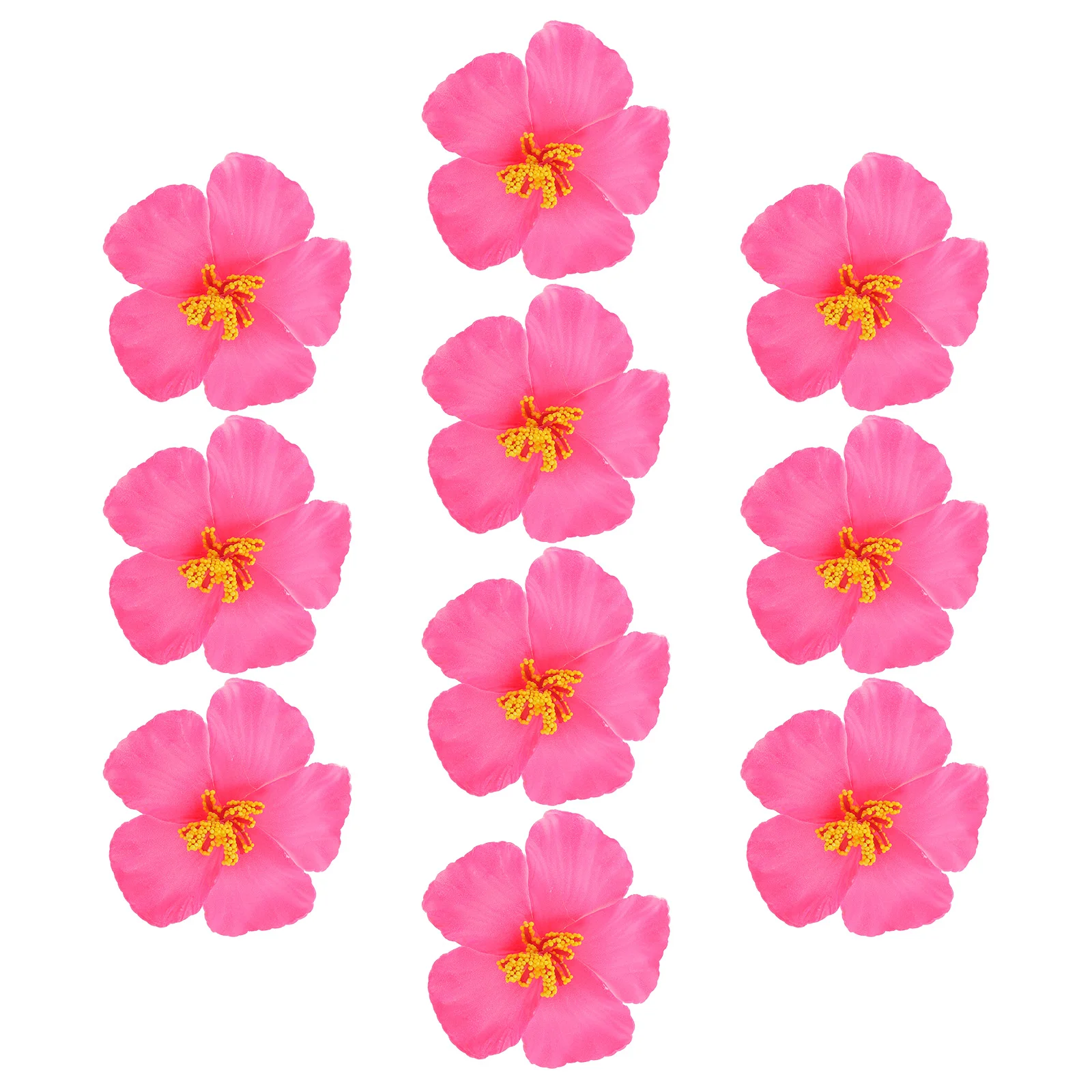  10 Pcs Artificial Flower Decoration Garland Hibiscus Headband Fake Pink Supply Eva Faux Mother