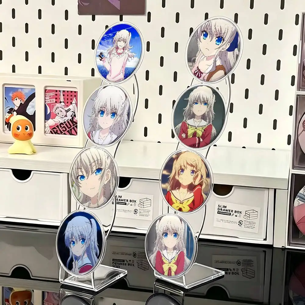 1pc Nao Tomori Charlotte Cartoon Style Badge Brooches On Backpack Decoration Round Enamel Pins For Accessorys