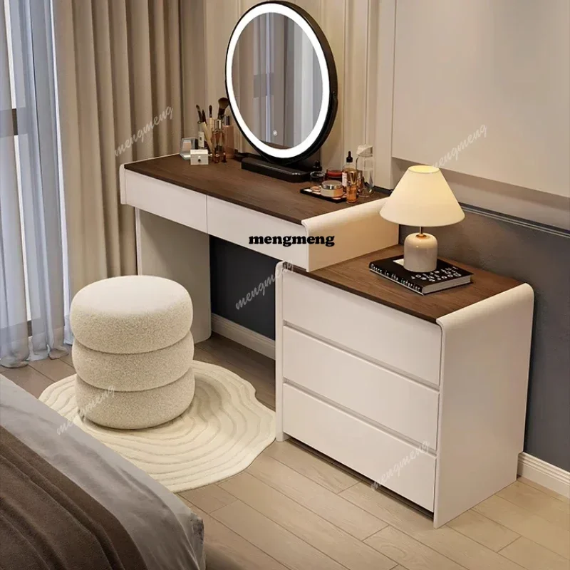 

Dresser Miroir Makeup Tables Organizer Nightstands Wooden Standing Storage Dressing Table Toaletka Z Lustrem Bedroom Furnitures