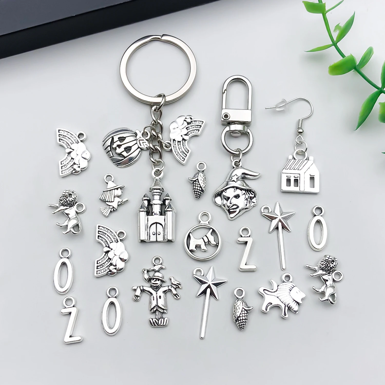 75-Piece Antique Silver Charm Set Inspired by the Wizard of Oz for Creating Unique Bohemian Jewelry And Accessories - view 2