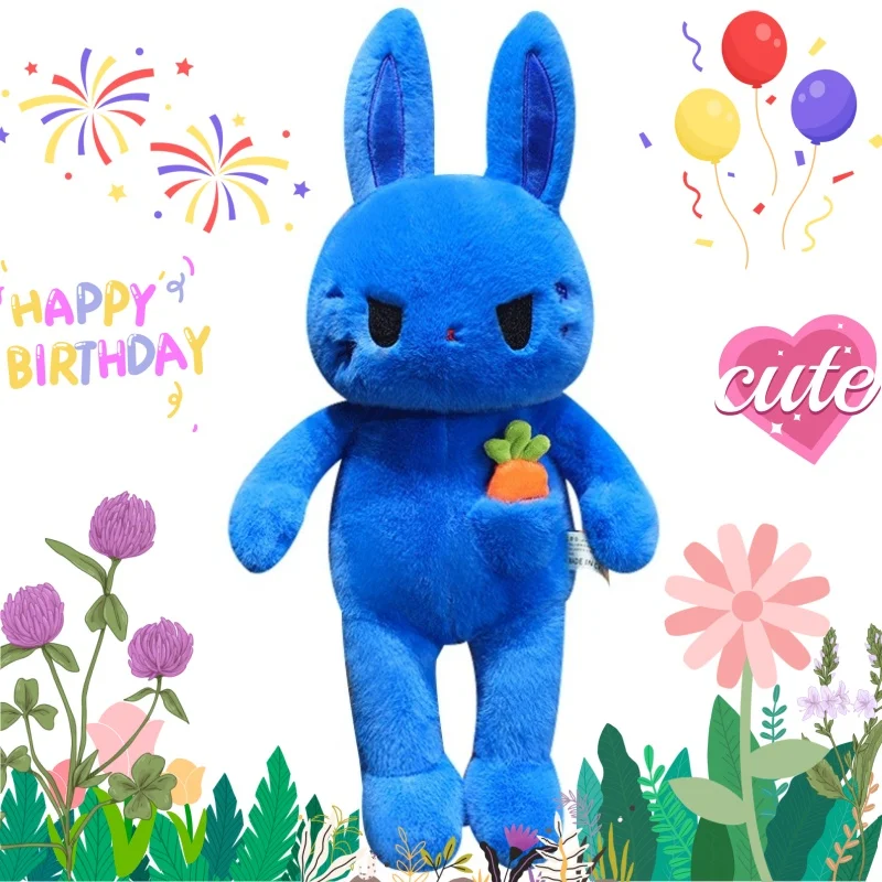 

New Clay Rabbit Stuffed Toy, Featuring a Blue Radish-Like Rabbit Doll, Perfect as a Gift for Girls