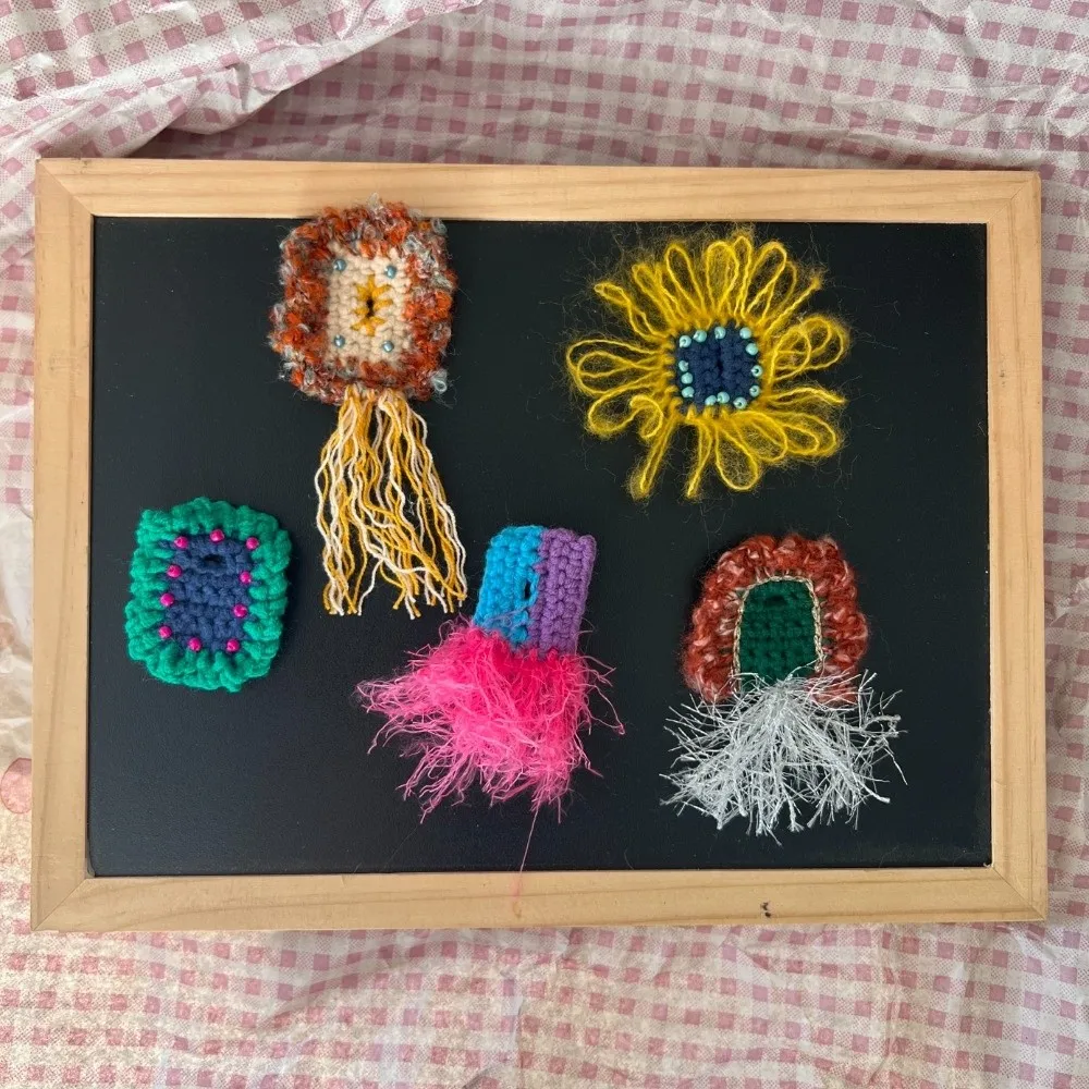 الرجعية نجم البحر طفولي زر الديكور زهرة قنديل البحر محبوك وهمية Cravat لينة مطرز DIY قميص الملحقات هدية