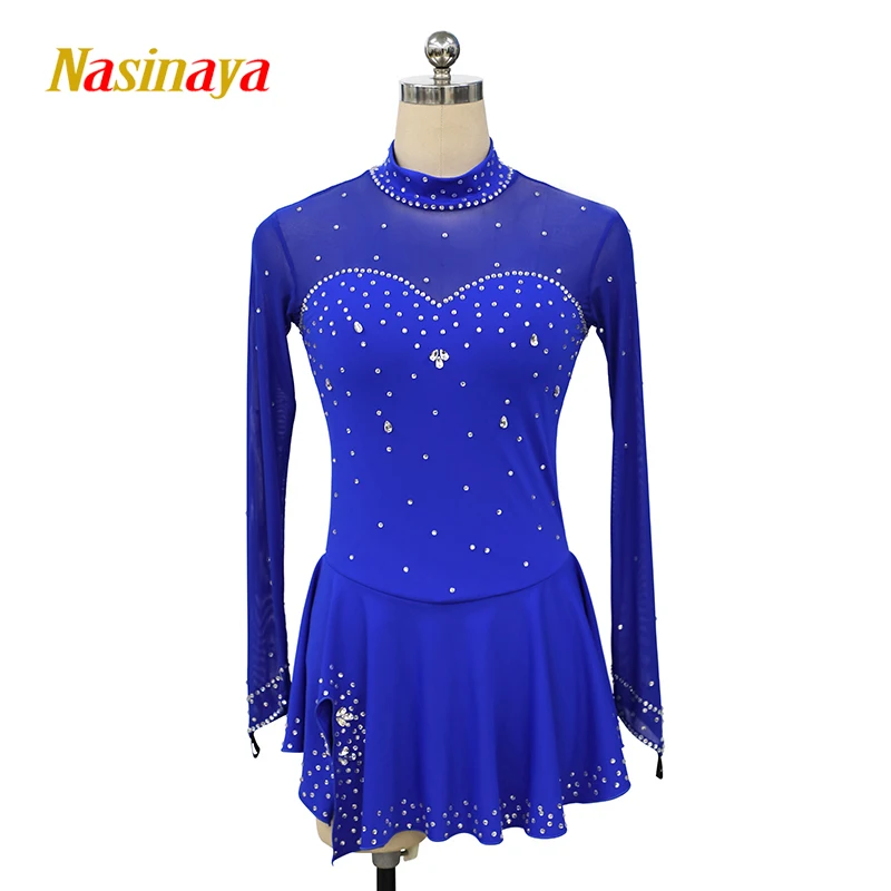 

Gymnastics Tight Dress Kids Girl Long Sleeve Figure Skating Purple Dress Show Costume