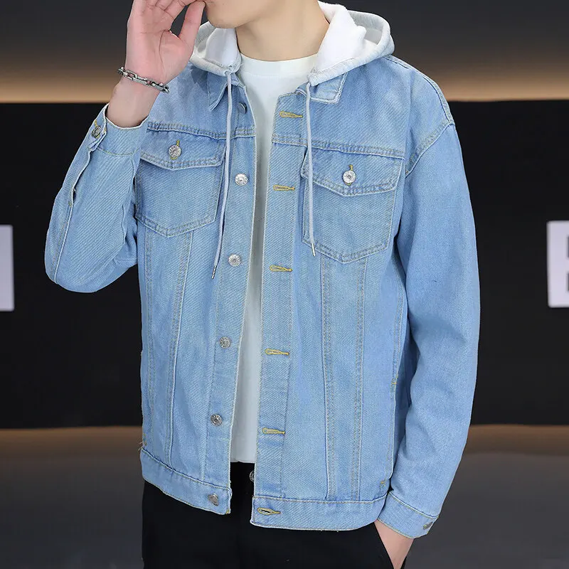 Celebrity style 2025 high-quality autumn fashion trend hooded denim shirt jacket denim shirt