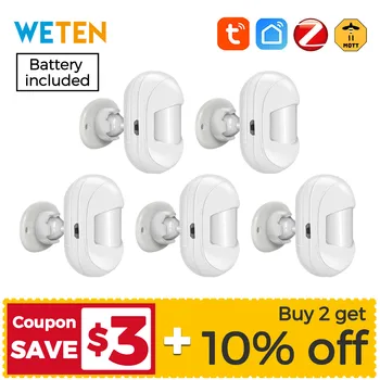 Tuya Zigbee-Sensor de movimiento PIR 3,0, Detector infrarrojo de cuerpo humano, alarma de seguridad de automatización del hogar para asistente del hogar a través de Zigbee2mqtt