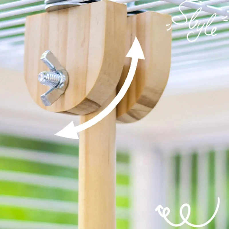 Multifunction toy Rotating bite design Bite resistant durable Can be hung anywhere in the cage for Small parrot daily activities view 6