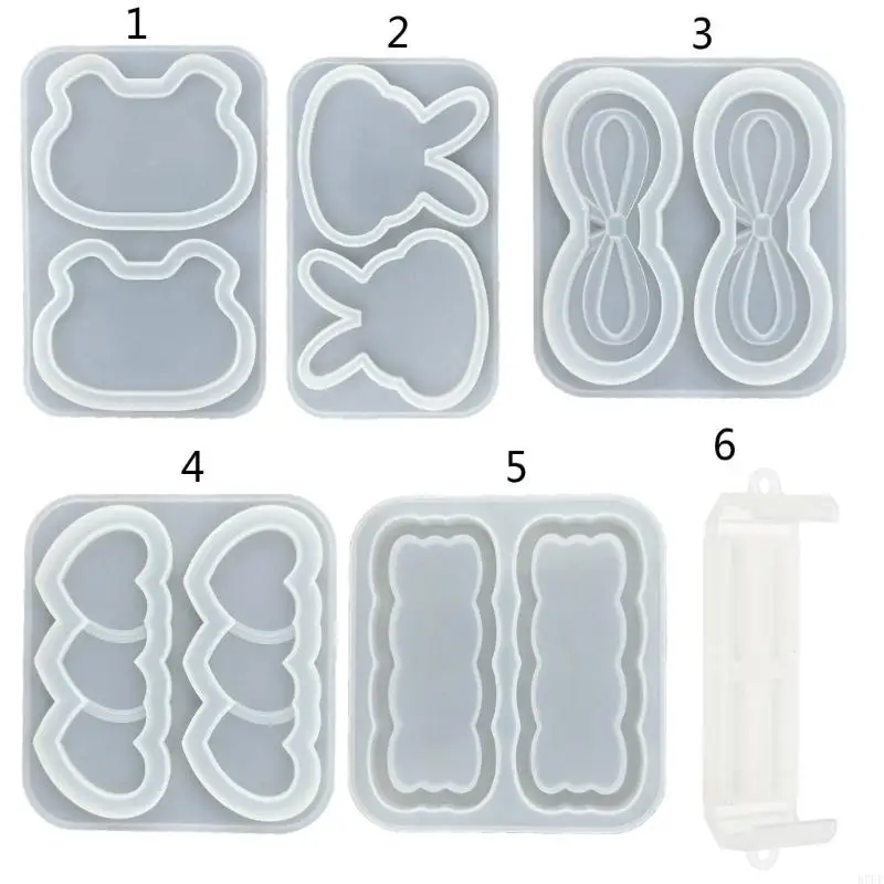 R7UF Filled Silicone Mold Various Resin Shaking Mold for Pendant Jewelry Keychain Decoration Making Diy Crafts