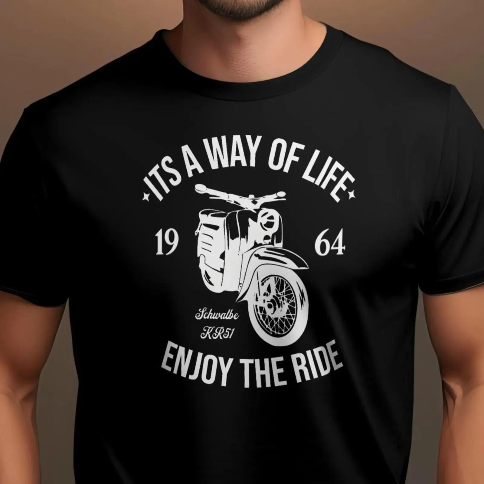 Vintage 1964 Schwalbe KR51 Moped T Shirt Way Of Life Enjoy The Ride for Simson Lovers Heavy Cotton  vintage Washed