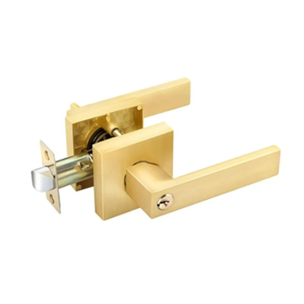

Aluminum Alloy Three-Bar Door Lock Modern Style Furniture Hardware Three-pole Handle Lock Privacy with Keys