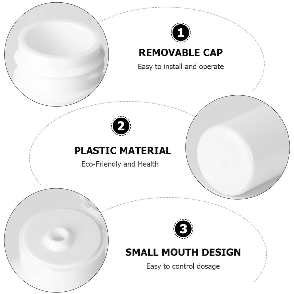 

6pcs Cosmetics Sub Bottles Refillable Travel Storage Empty Reusable Shampoo Lotion Body Wash Liquid Dispenser Camping Gift White