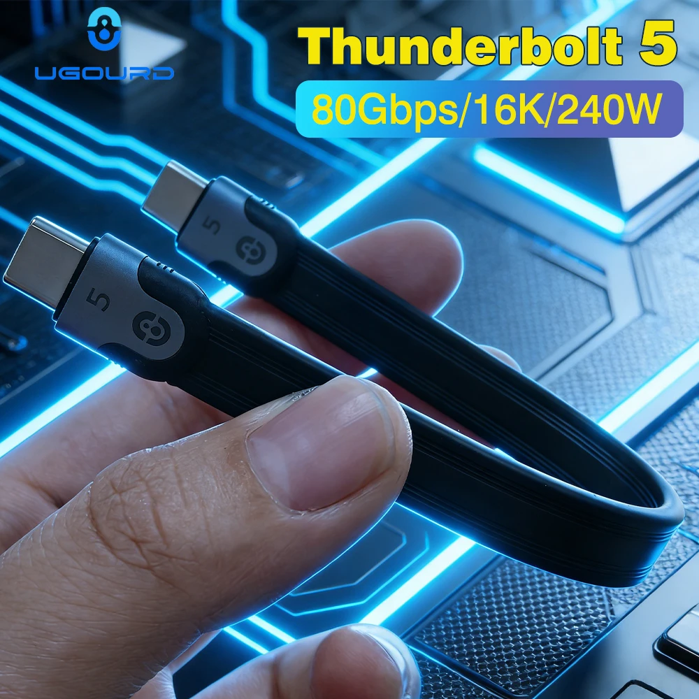 UGOURD High Cost-effectiveness of Thunderbolt5 80Gbps Data Cable USB5 USB4-V2 USB-C Cable High Quality 0.15m-1m For All Type C