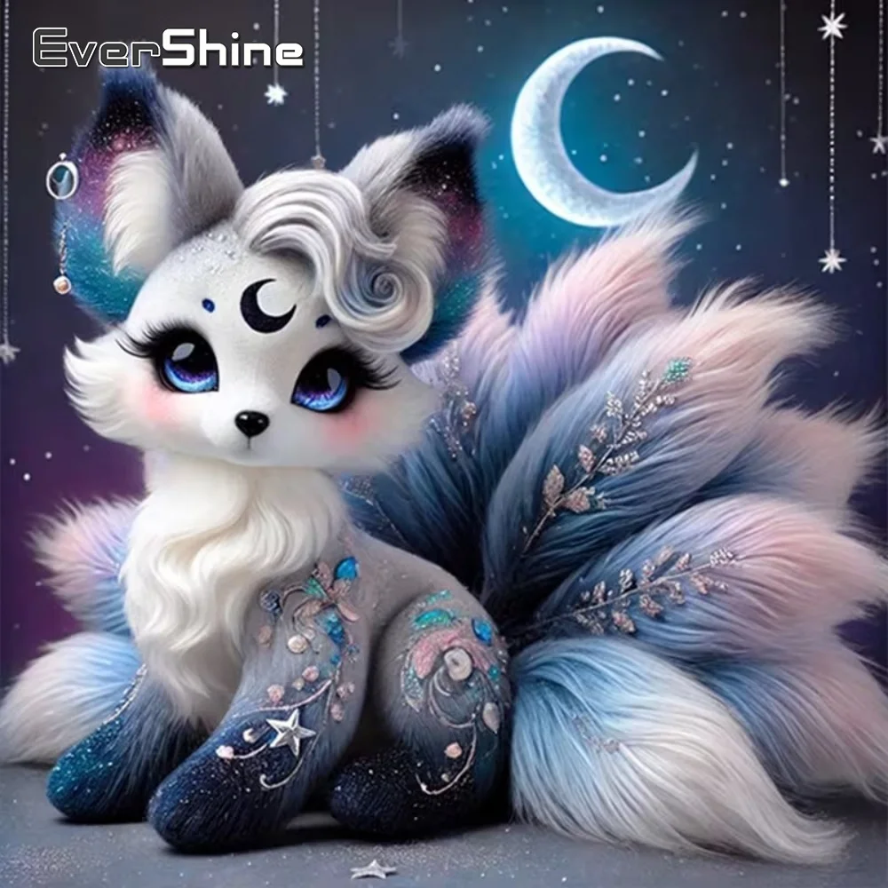EverShine Diamant-Mosaik Tierbild Cartoon DIY Acryl Bastelbedarf Stickerei Bild Strass Wanddekoration