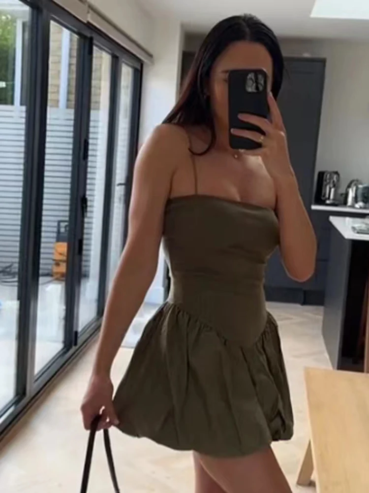 SIYANG donna Vintage Solid Mini Dress Cami Ball Gown abiti Slash Neck senza maniche Summer Female Fashion Casual Dress Vestidos