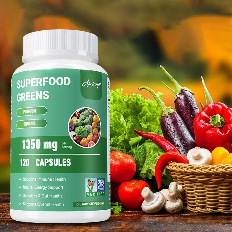 

Superfood Greens - Boosts Energy, Immunity and Gut Health, Improves Digestion Supplement